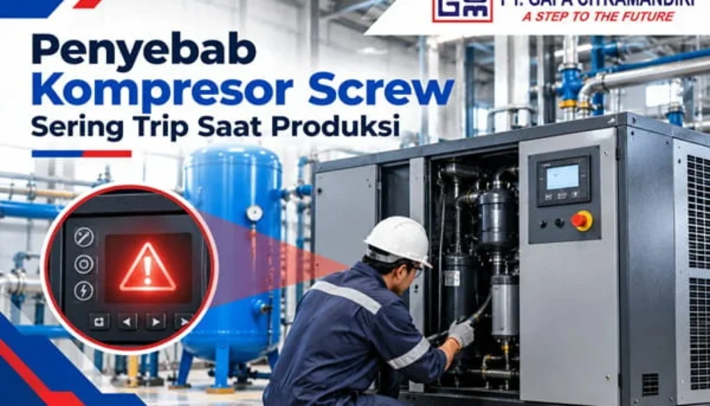 Penyebab Kompresor Screw Sering Trip